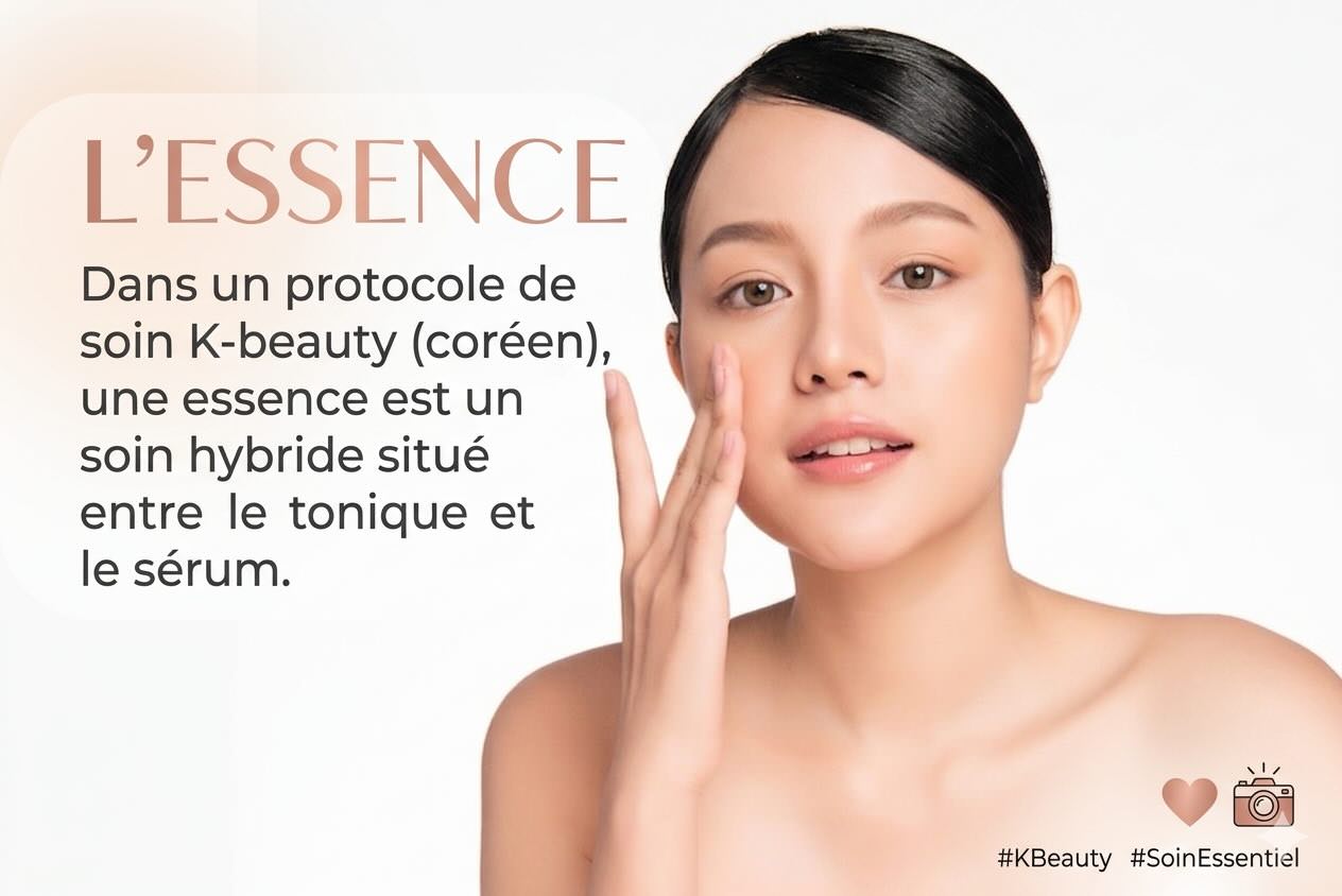Infographie essence K-beauty : définition, fonctions, place dans le layering coréen